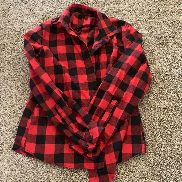 Unbranded Red/Black Buffalo Plaid Flannel Size M - Picture 1 of 2